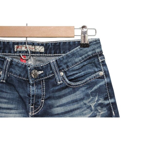 BKE Madison Capri Size 25 Denim Western Rodeo Southwestern Festival Embroidered - Picture 6 of 14